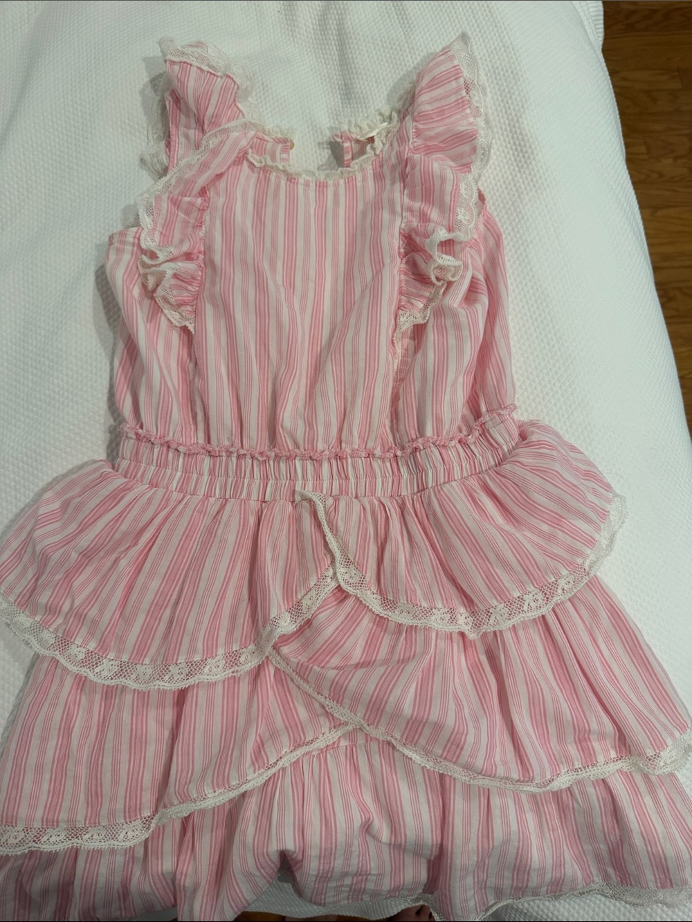 Girls Love Shack Fancy Striped Ruffle Sundress